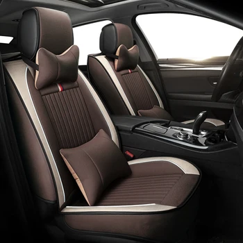 

KADULEE FLAX car seat cover set for honda civic 4d toyota verso volkswagen caddy citroen berlingo accessorie seat cover cars