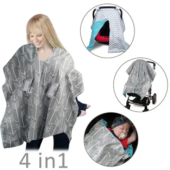 

Thicken Carseat Canopy and Nursing Cover Large Infant Car Seat Canopy for Girl & Boy Best Baby Shower Gift for Breastfeeding Mom