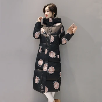 

Orwindny New Winter Coat Women Hooded Women's Winter Coat Parka Warm Stylish Camouflage Female Winter Jacket X-Long Parkas