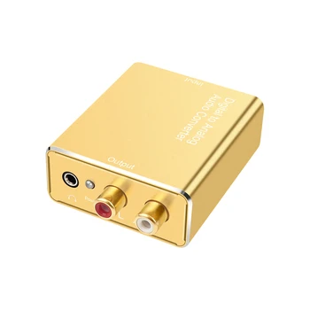 

Digital Optical Fiber Audio Converter Stereo 3.5mm Jack Optical to RCA Adapter for Smart TV PS4 Amplifier Speaker