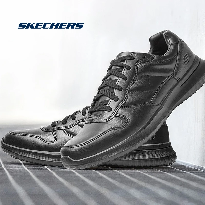 Skechers/повседневная мужская обувь на платформе; американские кроссовки; Мужская Удобная дышащая обувь; модная Уличная обувь; 65411-BBK