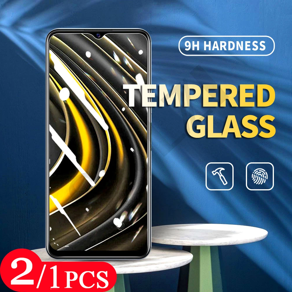 

2/1Pcs cover tempered glass for Xiaomi POCO X3 F2 M2 M3 pro screen protector POCO X2 F3 GT C3 pocophone F1 phone protective film