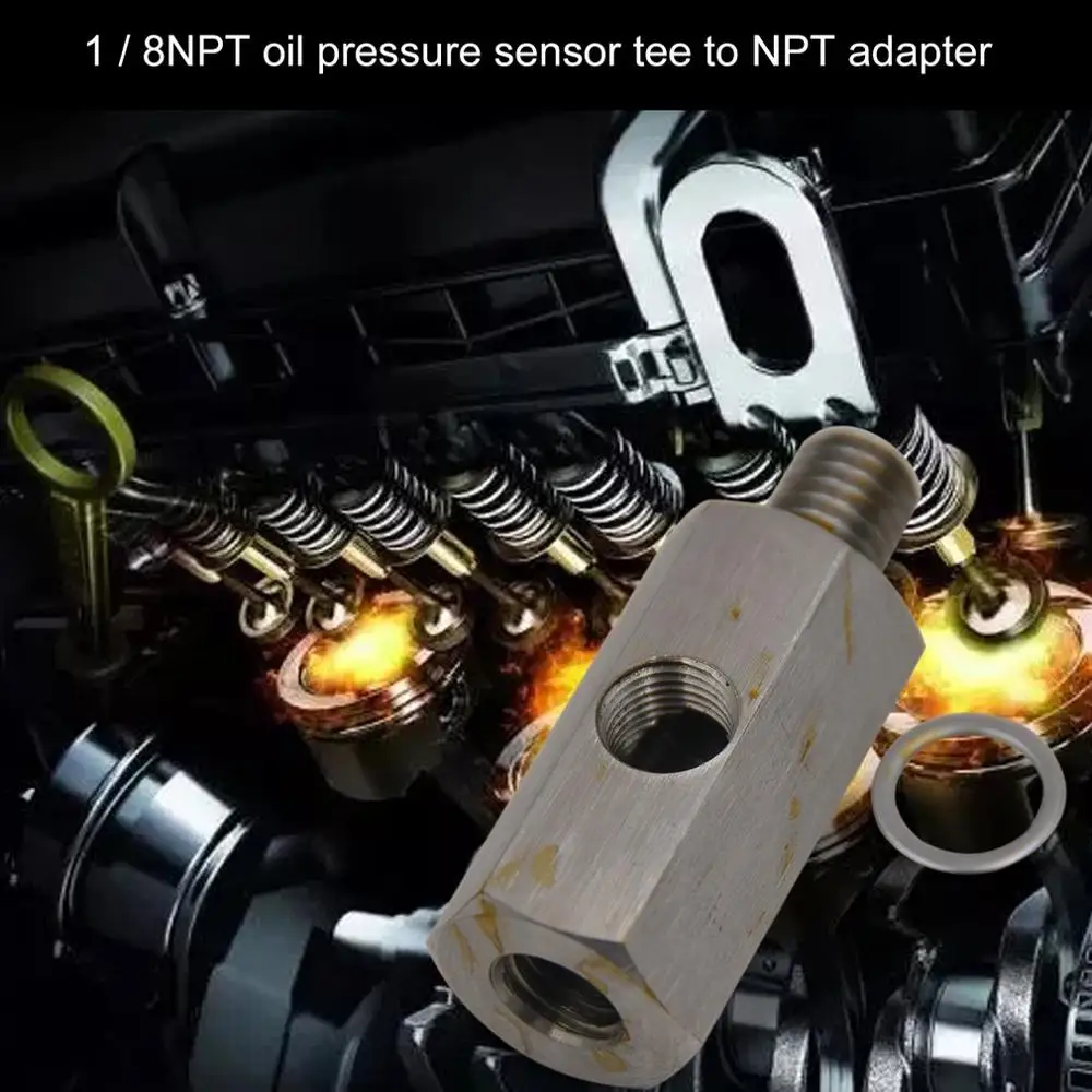 1/8 Bspt датчик давления масла тройник к Npt адаптеру турбо подача линии датчик давления метермасло тройник к Npt адаптеру