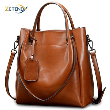 

Genuine Leather Crossbody Bag European and American Leisure Fashion Shoulder Bag High Quality Solid Handbag Women Messenger Bag