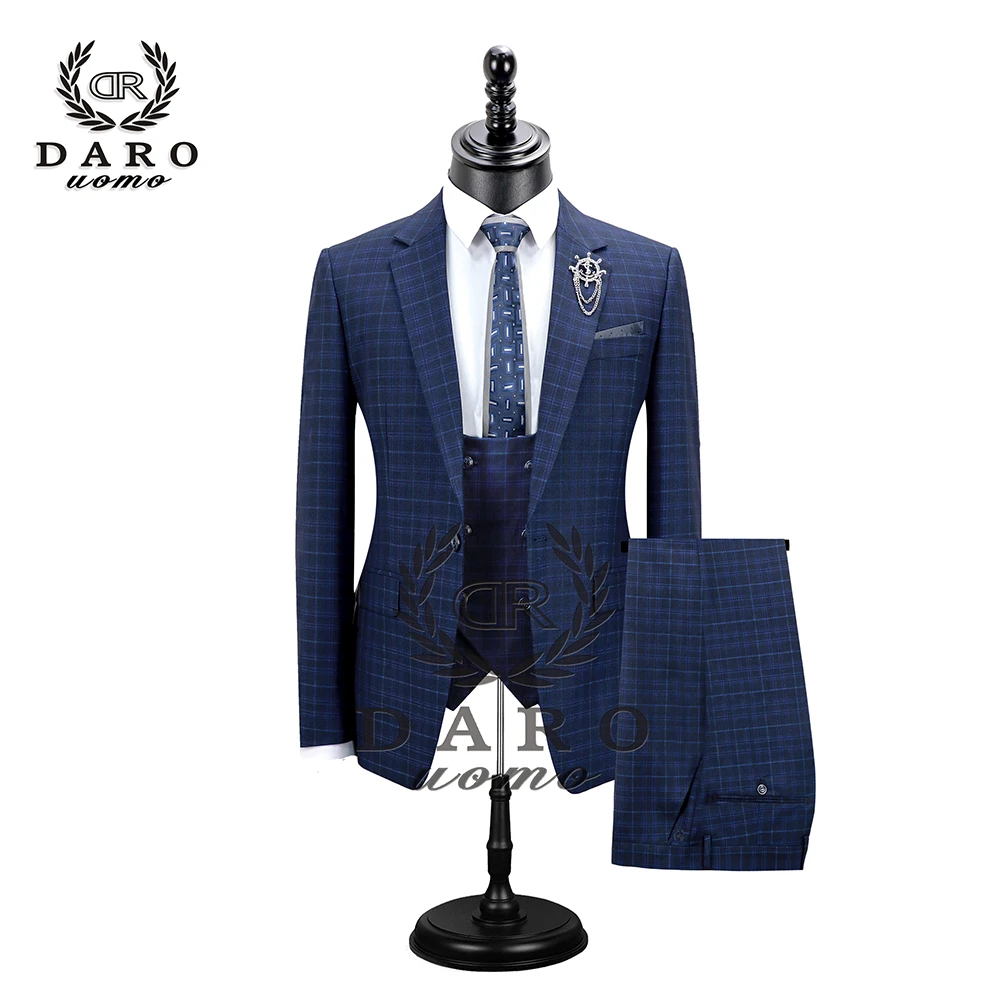 Mens suit DR DARO UOMO Mens Suit Slim Fit Casual Blazer one button for Wedding Party DRV8038