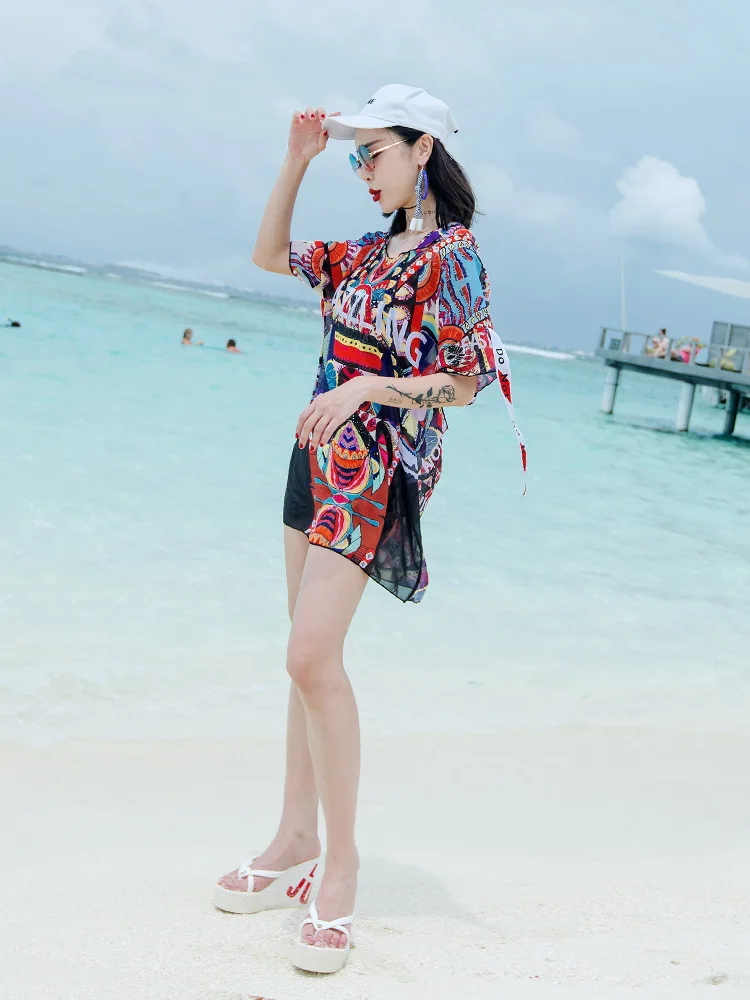 

Conservative Bathing Suit Beach Swimwear Couples Hot Springs Set Three-piece Set Seaside Holiday 2019 New Style South Korea Cons