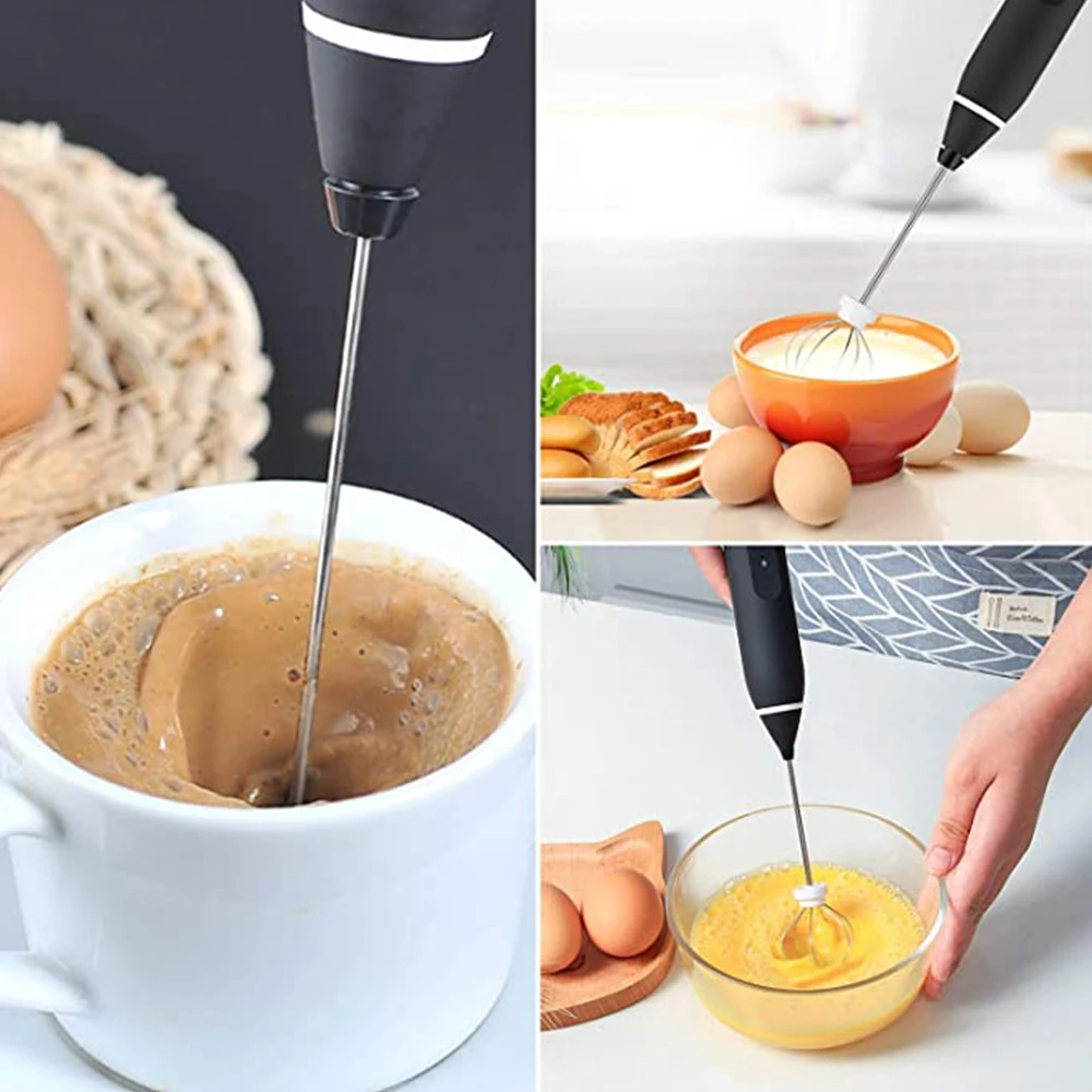 2 Pack Milk Frother Handheld Battery Operated - Electric Whisk Coffee  Frother Battery Stirrer, Hand Held Milk Foamer, Mini Mixer Compatible With  Bulle