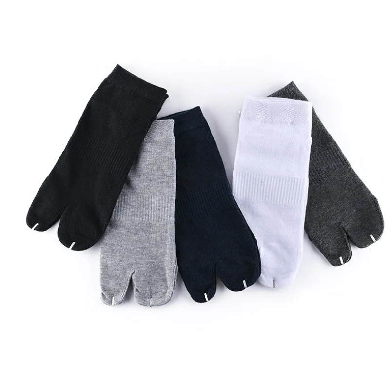 Мужские хлопковые носки с 2 пальцами на лодыжке; повседневные носки; 8 пар; короткие носки; Новинка; Sokken Socken; Цвет черный, белый; calcetines pack