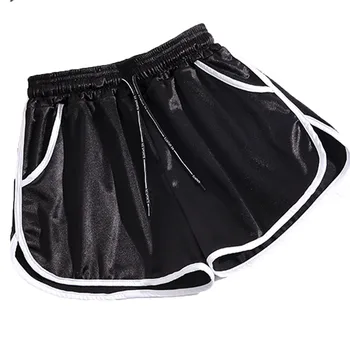 

Plus Size Women Home Shorts Comfy Drawstring Splice Elastic High Waist Pocketed Sport Shorts Lady Summer Loose Shorts #35