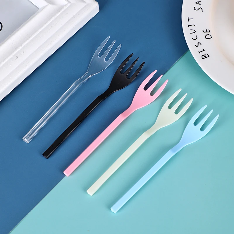 使い捨てのプラスチックフォークとスプーン ミニプラスチックフォーク デザート ケーキ 結婚式 パーティー ファストフード レストラン ビジネス用 使い捨てパーティー食器 Aliexpress