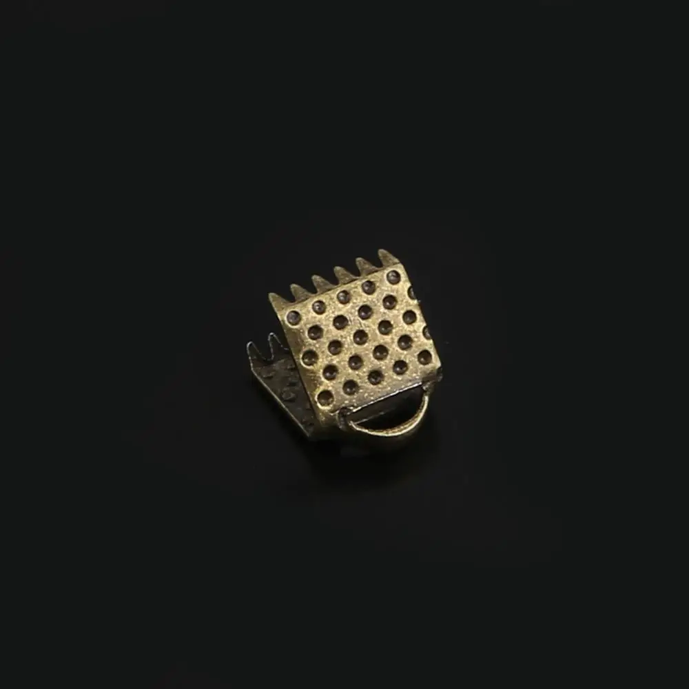 Ancient Bronze Обжимные бусины, скобы, застежки, крючки, набалдашник для шнура, крепежные крышки, лента, кожаный зажим, раскладные разъемы для самостоятельного изготовления ювелирных изделий, браслет - Цвет: Ancient Bronze