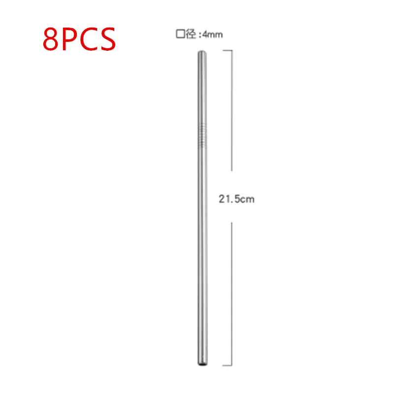 1/4/8 шт. Цвет Золото Нержавеющая сталь соломинкой Многоразовые Высокое качество 304 нержавеющая сталь металл многоразовые соломы - Цвет: B