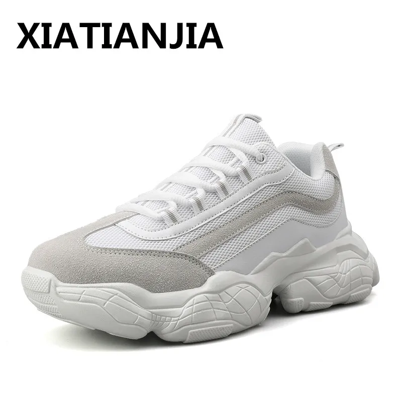 WHITE Q06-45 Кроссовки для мужчин; модная трендовая повседневная обувь; Мужская Удобная Уличная обувь; мужские кроссовки; Sapato Masculino Scarpe Uomo - Цвет: WHITE Q06-45