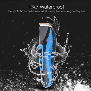 

Riwa Professional Washable Hair Trimmer Men's Hair Clipper Shaver Barber Haircut Machine with Adjustable Comb Ceramic Head Blade
