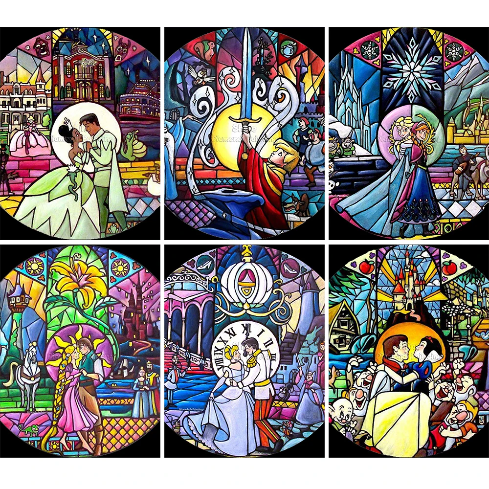 Diamond Painting Disney Fairy Tale World Fantasy Full Square Round Cartoon DIY Embroidery Cross Mosaic Home Decor Gift Handmade | Дом и сад