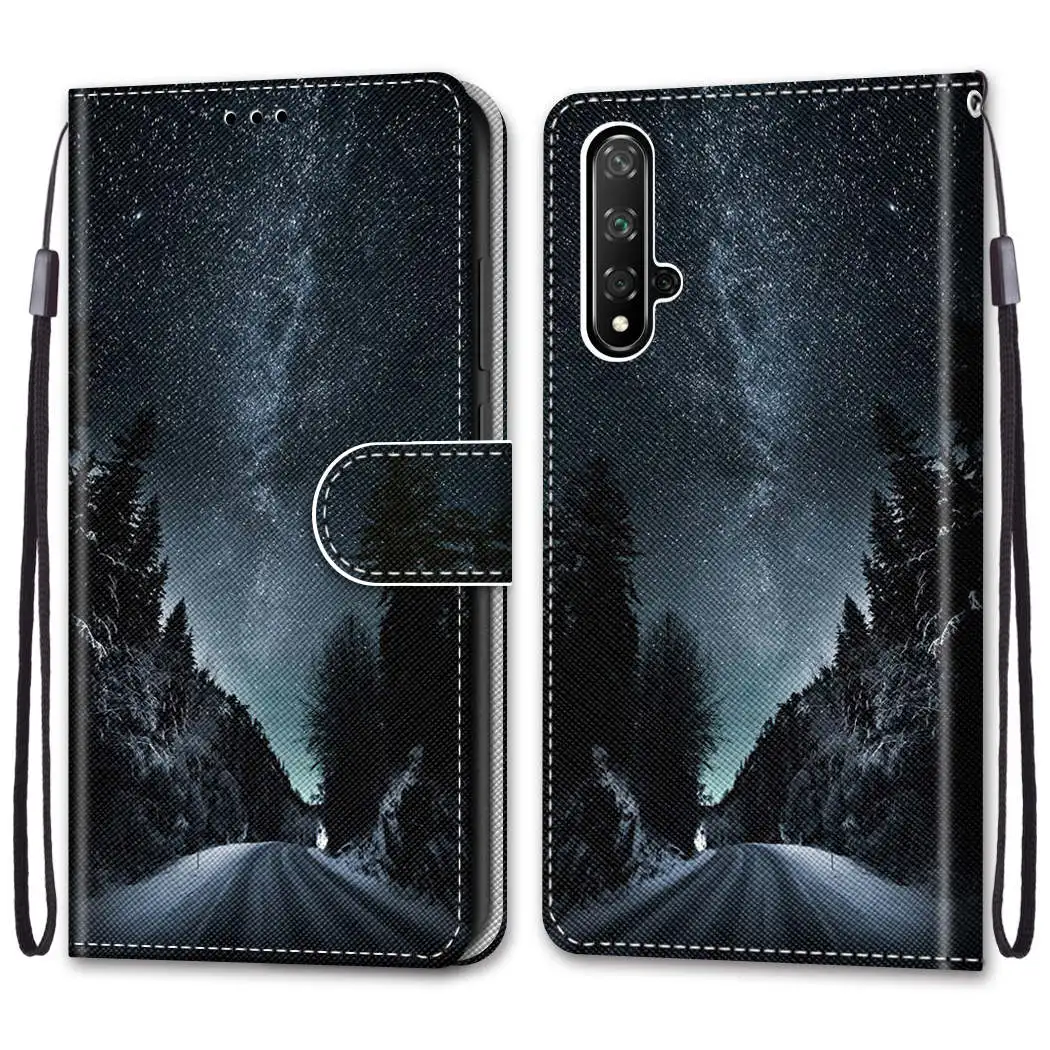 28 Кожаный чехол для huawei Honor 20/Nova 5 T/Honor 20s кожаный чехол-бумажник для Honor 20 Pro Бампер для Honor View 20 V20 чехол - Цвет: 28