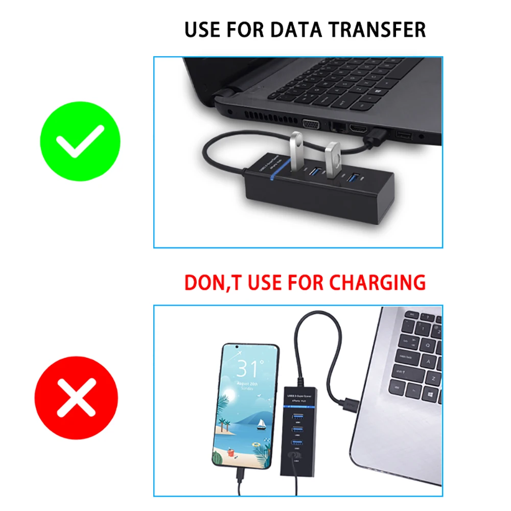 Expansor para pc Acessórios de Computador Usb de Alta Multi de 7 Velocidade Divisor Portas Porta Múltipla Hub Usb 3.0 9 velocidade, divisor multi de 7 portas, hub