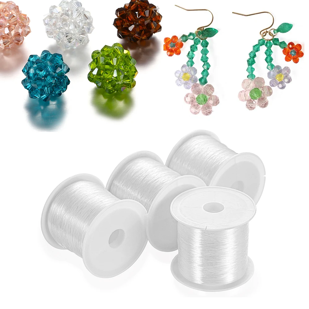 

1 рулон, прозрачный кристалл, без эластичного шнура, бисер, растягивающийся шнур, без эластичной линии, ручная работа, сделай сам, для изготов...