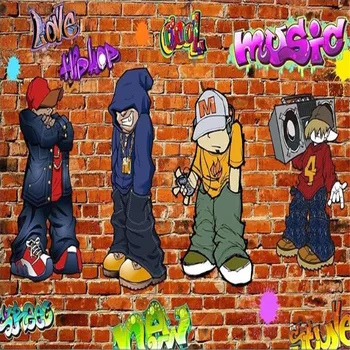 

Milofi huge original modern street graffiti character background wall paper
