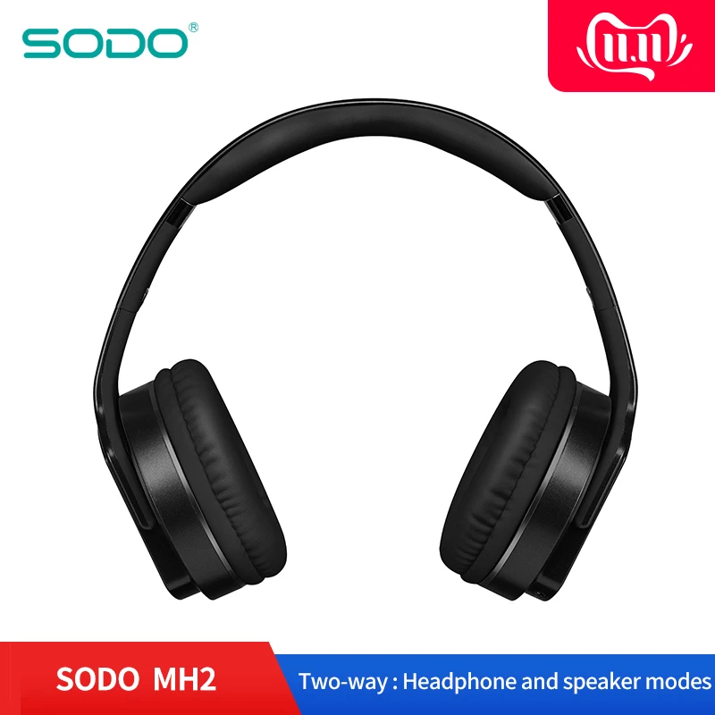 Оригинальные беспроводные Bluetooth наушники SODO MH2 nfc мини-динамик беспроводная
