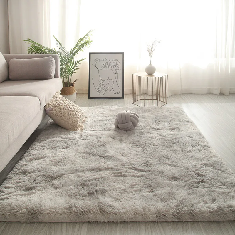 Thick Carpet for Living Room Plush carpet Children Bed Fluffy Floor Carpets Window Bedside Home Decor Rugs Soft Velvet | Дом и сад