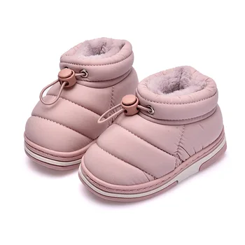 

Kids Slippers Winter Down Children's Home Outdoor Waterproof Home Soft Bottom Slip Cotton Toddler Boots Kids Slippers 5 Colors