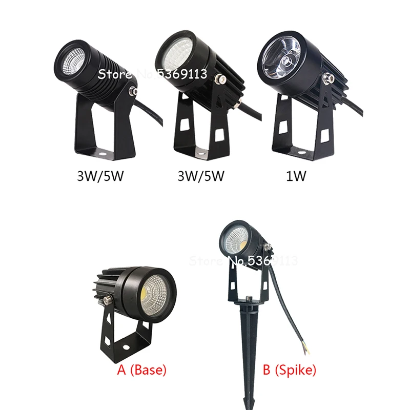 Solar Lights LED COB Garden Lighting 1W-5W Outdoor Spike