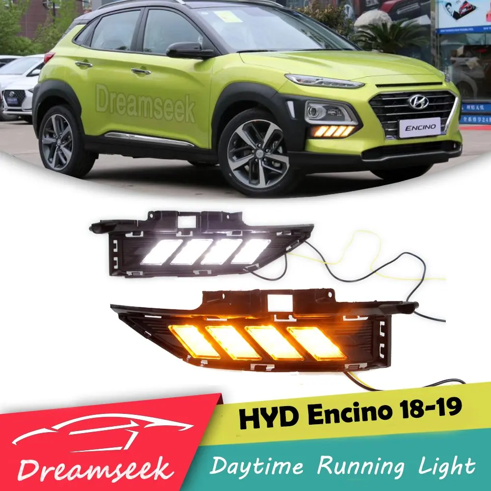 

LED DRL for Hyundai Kona 2018 2019 2020 2021 Daytime Running Light Driving Lamp with Turn Signal