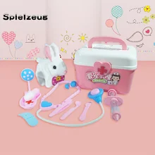Обучающая игрушка Очаровательная для врача для Медсестры Медицинский ролевой игры для плюшевого кролика девочек кукла площадка для игр домашних животных аксессуары детские игрушки# g4