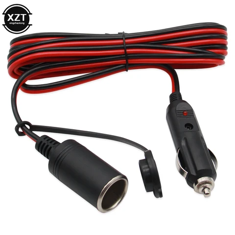12V / 24V Car Cigarette Lighter Extension Cable Car Battery Terminal Alligator Clip Socket Adapter Charger Auto Accessories