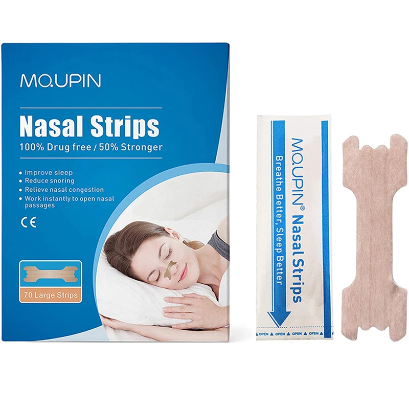 

MQUPIN 70/140 breathing nasal patch can reduce snoring, improve sleep and relieve nasal congestion better breathing