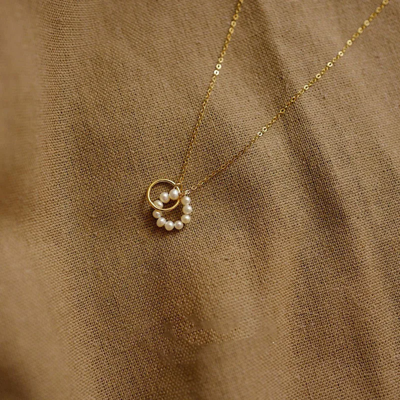 NEW 925 Sterling Silver Necklace Round Pearl Clavicle Chain Exquisite Ladies Pendant Birthday Party Gift Fashion Jewelry - Image 6