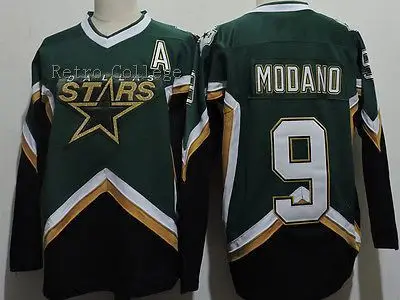 

Dallas Stars #9 Mike Modano 2005 Retro throwback Hockey Jersey Embroidery Stitched Customize any number and name