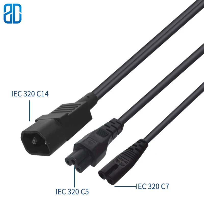 0 3 м C14 C5 + C7 IEC320 мужчина к C15 Женский сетевой разъем Мощность удлинитель шнура
