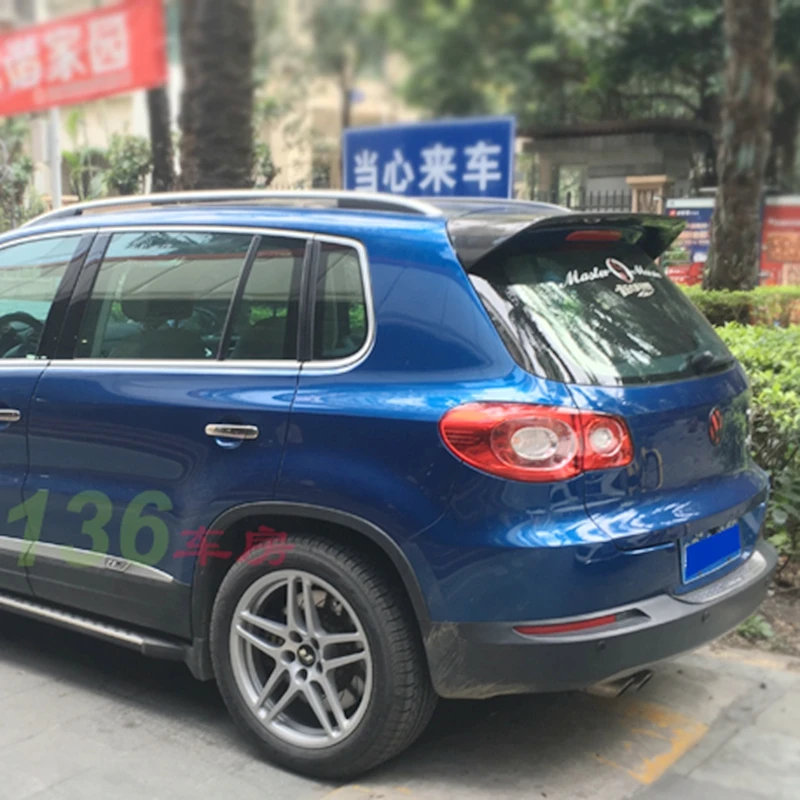 Для Volkswagen VW Tiguan спойлер 2009- Tiguan автомобильное украшение в виде хвостового крыла из углеродного волокна задний багажник спойлер на крышу