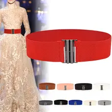 Wide Belt Elastic Stretch Cinch Waistband Lady Cummerband Plus Size Girls Waist Seal Wide Belt Women Dress Adornment Ladies