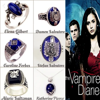 

The Vampire Diaries Damon Salvatore The Originals Mikaelson Family Klaus Elena Gilbert Daylight Lazuli Ellipse Ring
