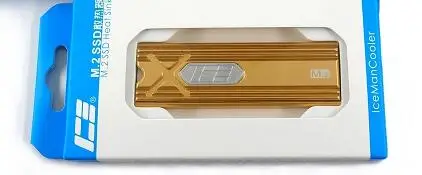 IceManCooler M.2 SSD радиатор жесткого диска, радиатор SSD черный, серебристый, красный, золотой, синий armor - Цвет: Gold