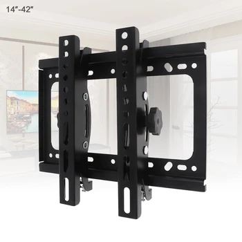 

Universal 45KG Adjustable TV Wall Mount Bracket Flat Panel TV Frame Support 15° Tilt for 14-42 Inch LCD LED Monitor Flat Pan