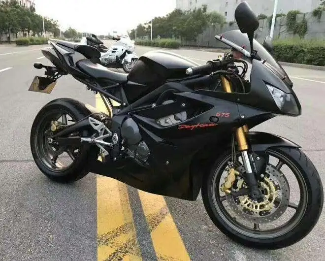 4 подарки инжектор ABS мотоцикл обтекатели комплект подходит для Triumph Daytona 675R 675 2006 2007 2008 06 07 08 черный матовый