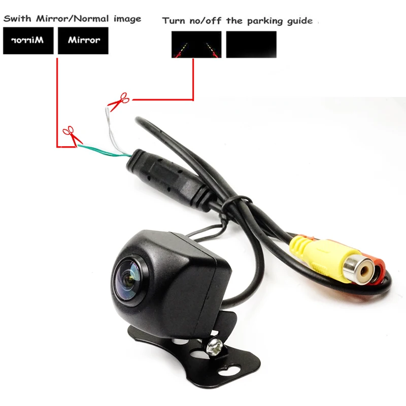 170deg  AHD 720P Universal Vehicle Rear View Front view Camera Car Reverse Black wide Lens Night Vision Waterproof