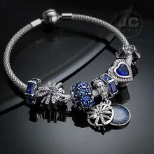 JC модный шарм 925 пробы серебряный DIY Бабочка Пряжка браслет подвеска, мужской женский браслет Женские аксессуары ювелирные изделия