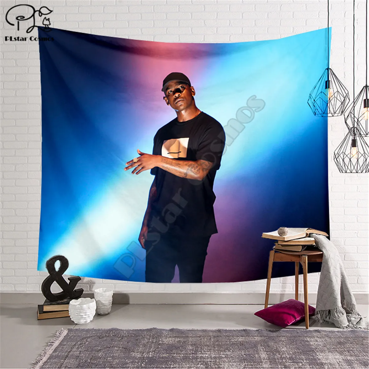 

Black character pattern Funny cartoon Blanket Tapestry 3D Printed Tapestrying Rectangular Home Decor Wall Hanging style-3