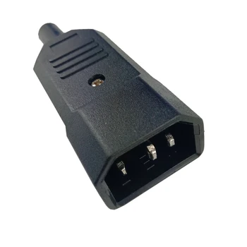 

10pcs IEC320-C14 chassis power adaptor male female plug 10A 250V Assembly detachable Rewireable AC socket mains convertor Plug