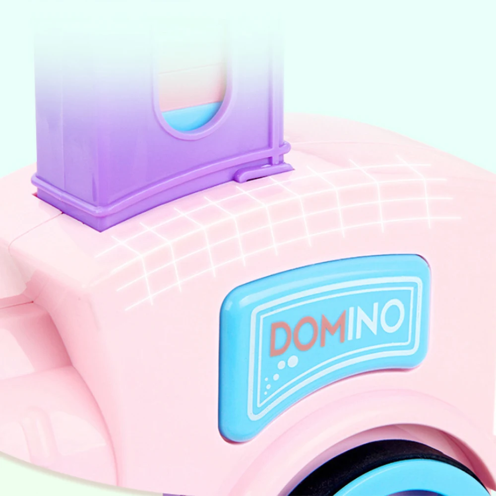 Blocos de Trem de Dominó de Colocação Conjunto de Blocos de Construção e Empilhamento Anos de Idade Presente para Crianças Plástico para 3-7 Automática Brinquedo Brinquedos Meninos Meninas Mod. 283762 9 automática conjunto de blocos de construção e