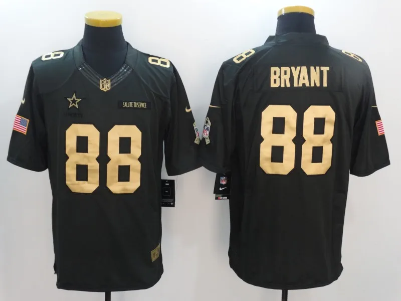 AS PICTURE Сшитые мужские футболки Dallas#88 Dez Bryant Game color Rush - Цвет: AS PICTURE