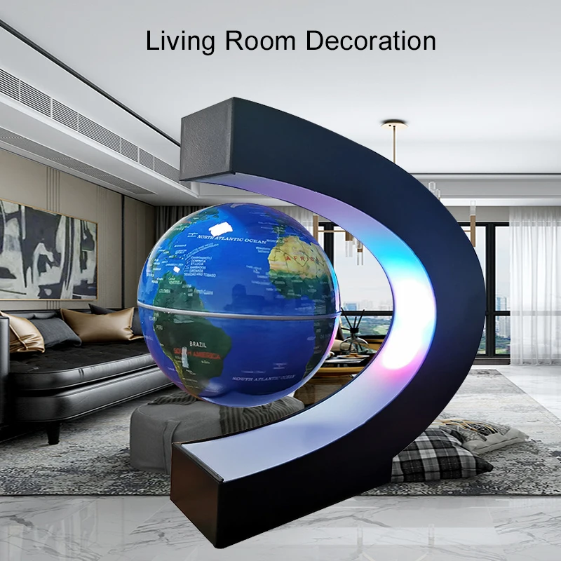 1 Pcs Night light Holiday gifts Bedside night light Living room decoration Magnetic Levitation Globe 110/220V AC European power