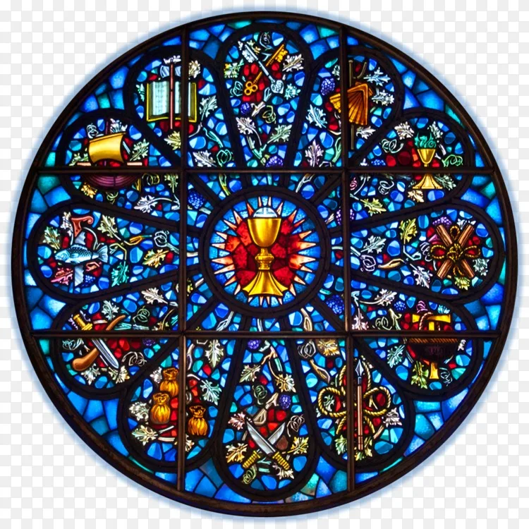 彩色玻璃玫瑰窗装饰玻璃png图片素材免费下载 图片编号 Png素材网