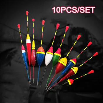 HOT OFFER ❤️ 10Pcs/set Fishing Floats Set Buoy Bobber Fishing Light Stick Floats Fluctuate Mix Size Color Float Buoy for Fishing Accessories - discount item 40% OFF Sports & Entertainment