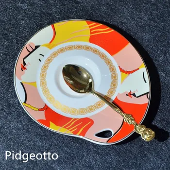 

Picasso Abstract Ceramic Small Dish Afternoon Tea Coffee Stirring Spoon Tray Spoon Dish Fruit Snack Plate Home Tableware